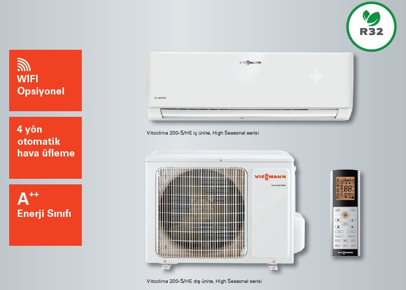 Viessmann WS2026MHN2 9.000 BTU High Seasonal Serisi Duvar Tipi Inverter Klima